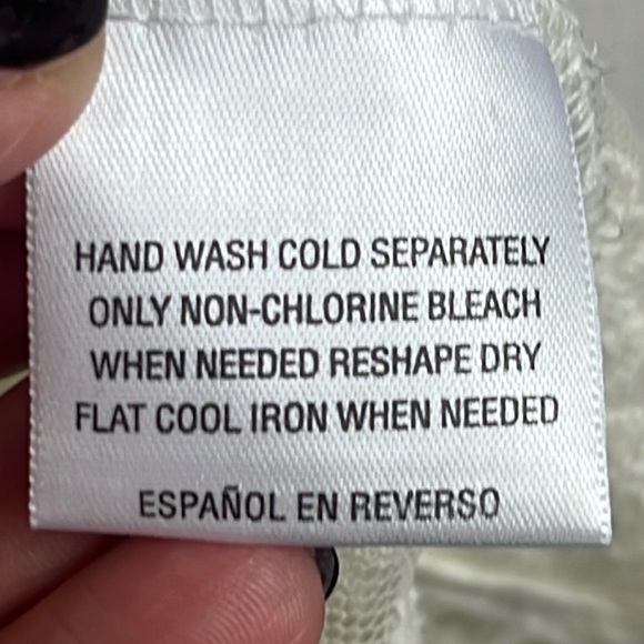 Style & Co Lace Mesh Embroidered Duster Cardigan Cream Size SMALL Coverup Boho - Picture 8 of 8